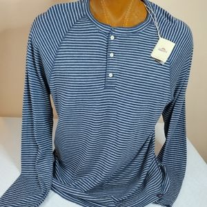FAHERTY Mens Top Cloud Cotton Long Sleeve Henley XL NWT approximate measurements